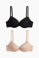 2-pack Microfiber Super Push-up Bras