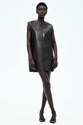 Braided-Detail Coated Dress