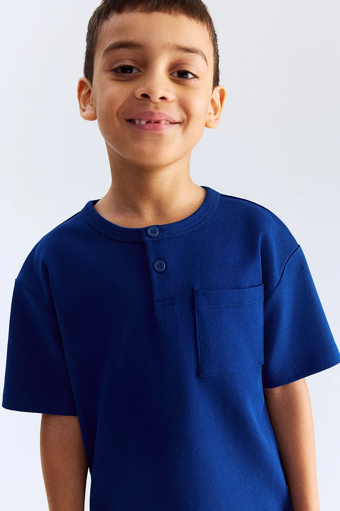 Textured Henley Top