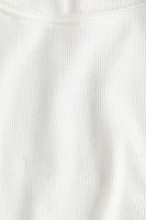 Picot-Trimmed Ribbed Top
