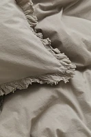 Ruffle-trimmed Twin Duvet Cover Set