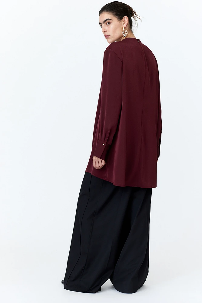 Draped Twill Dress