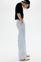 Double-Waistband Poplin Drawstring Pants