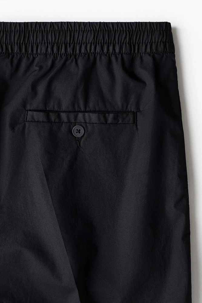 Regular-Fit Cropped Cotton Pants