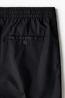 Regular-Fit Cropped Cotton Pants