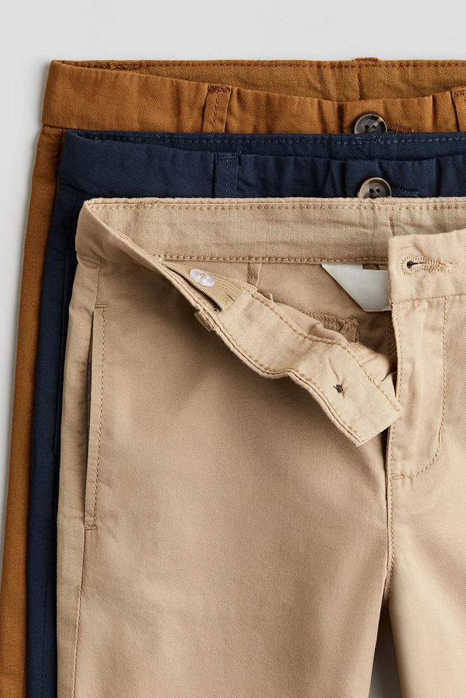 3-pack Cotton Twill Chinos