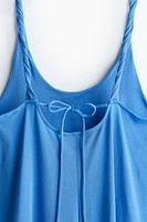 Jersey Dress with Twisted Shoulder Straps