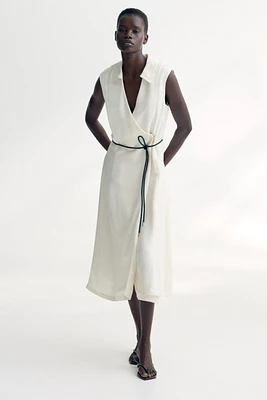Tie-Belt Wrap Dress