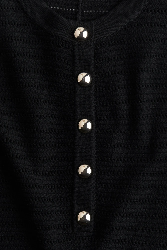 Pointelle-Knit Dress