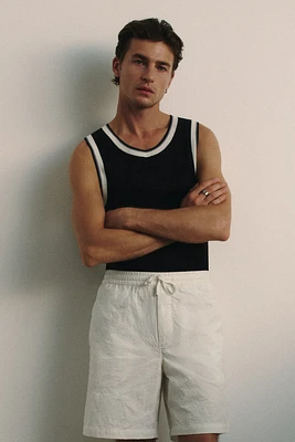 Relaxed-Fit Embroidered Shorts