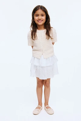 Jupe-short à étages en coton