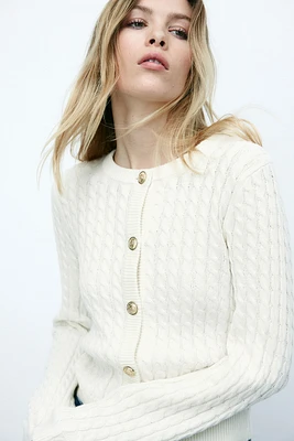 Cable-Knit Cardigan