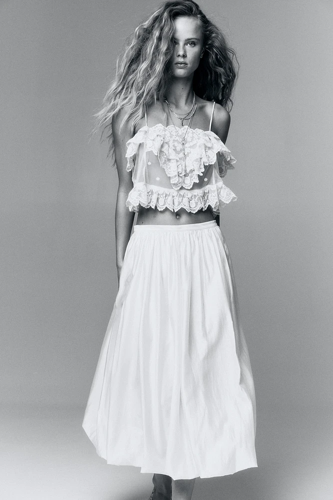 Bubble-Hem Skirt