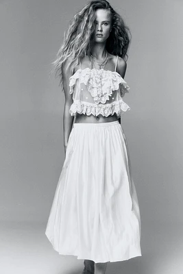 Bubble-Hem Skirt