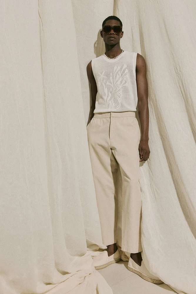 Relaxed-Fit Wool-Blend Twill Pants