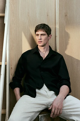Slim Fit Linen Shirt