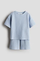 2-Piece Waffled Jersey Set