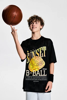 Printed Mesh Sports Shirt with DryMove™
