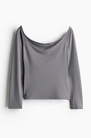 Off-the-shoulder Jersey Top