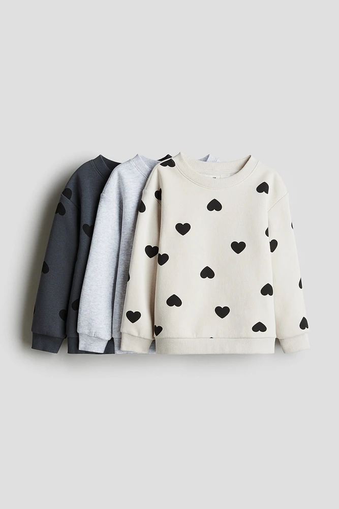 3-pack Brushed-Inside Sweatshirts