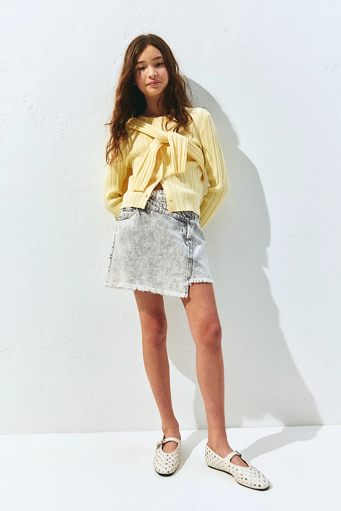 Denim Wrap Skirt