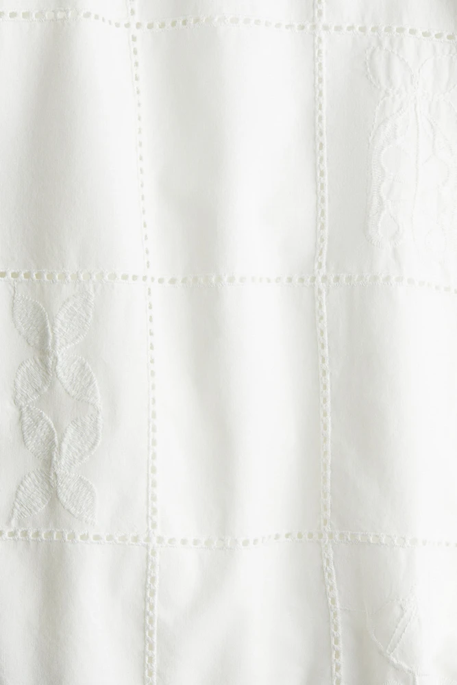 Embroidered Cotton Poplin Dress