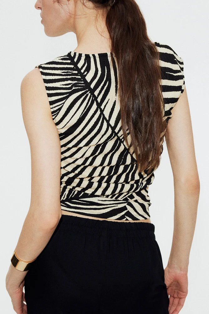 Textured jersey top