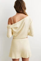 Pointelle-Knit Shorts