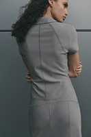 Collared zip-through top
