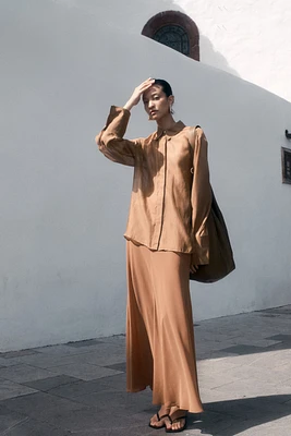 Chiffon maxi skirt