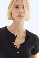 Ribbed Jersey Cardigan