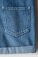 Denim Overall Shorts