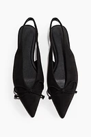 Bow-Decorated Slingbacks