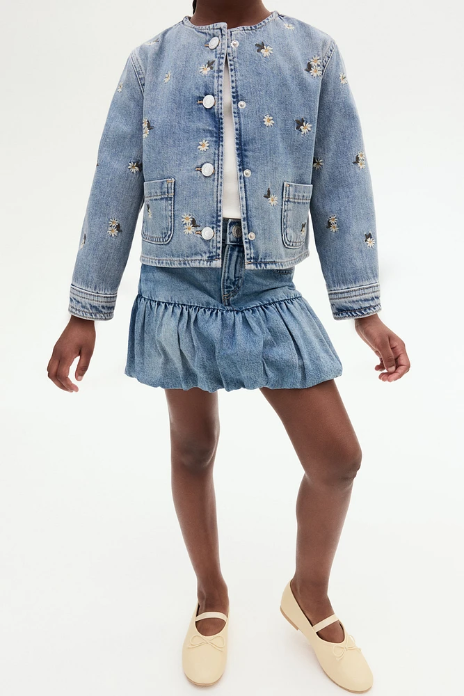 Denim Balloon Skirt