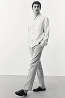 Pantalon de costume classique en lin mélangé