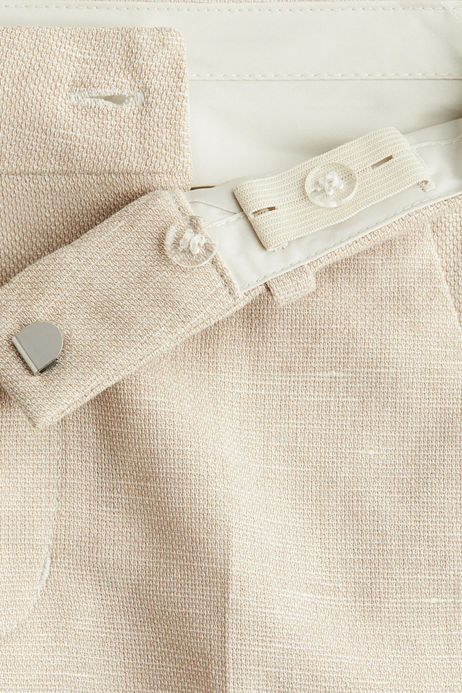 Linen-Blend Suit Pants