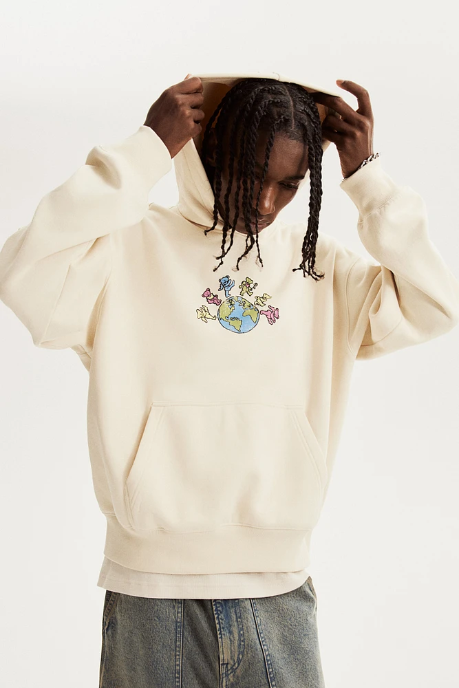 Oversized Fit Printed Hoodie