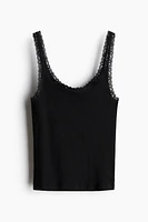 Lace-Trimmed Tank Top