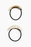 2-Pack Buckle-Detail Hair Elastics