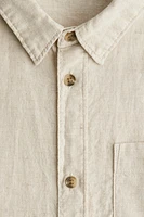 Linen-Blend Shirt