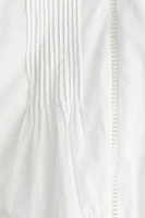 Lace-Inset Cotton Blouse