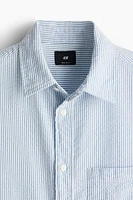 Loose-Fit Seersucker Shirt