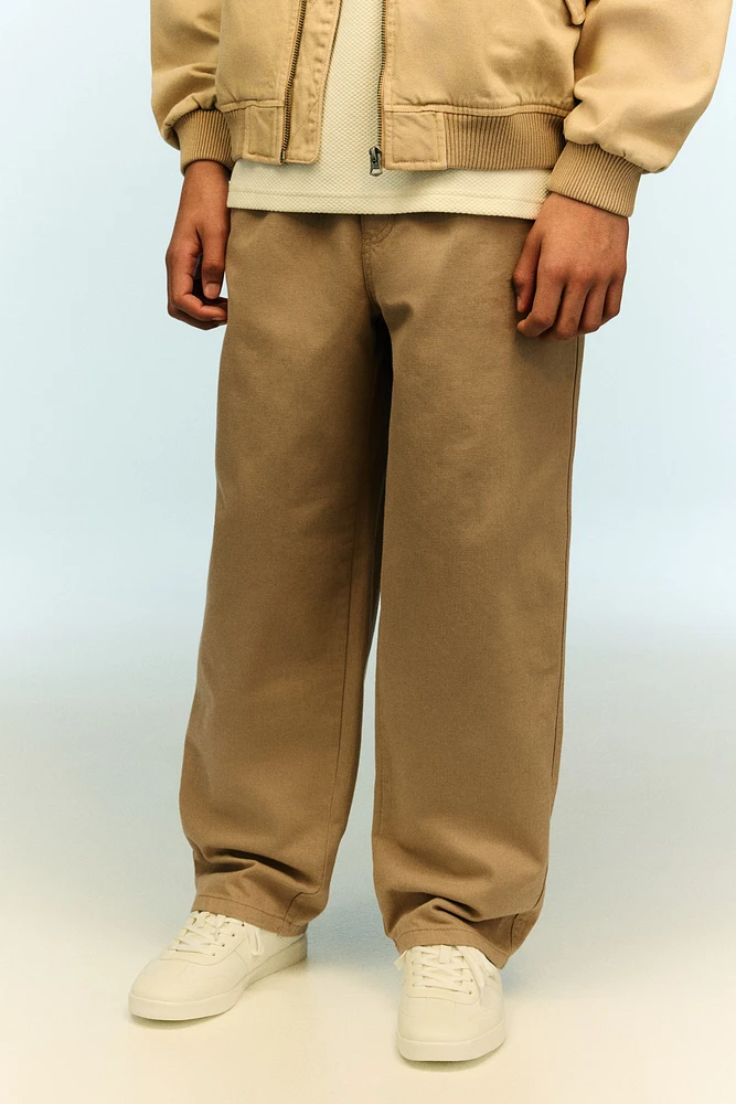 Loose-Fit Cotton Twill Pants