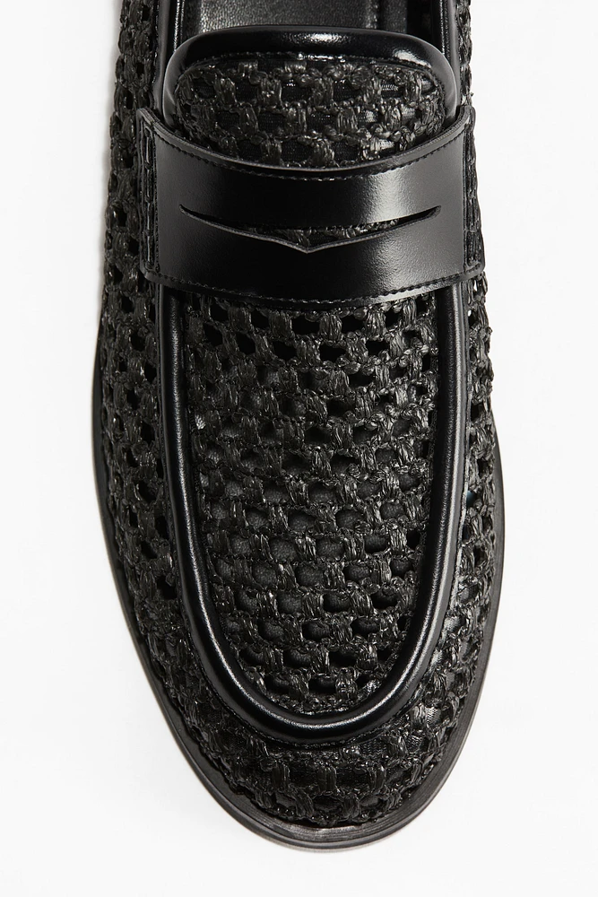 Mesh-Look Loafers