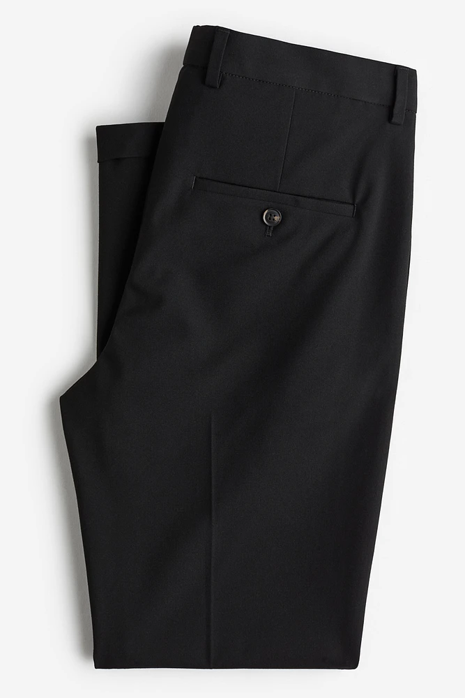 Slim Fit Cropped Suit Pants