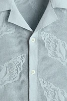 Regular-Fit Jacquard-Knit Resort Shirt