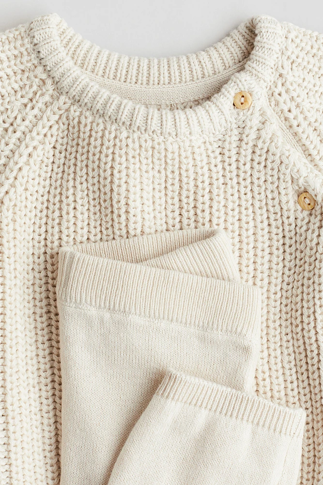 2-piece Knit Cotton Set