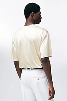 T-shirt ample en satin