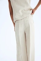 Pantalon habillé en lin mélangé