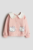 Printed Sweatshirt Cardigan